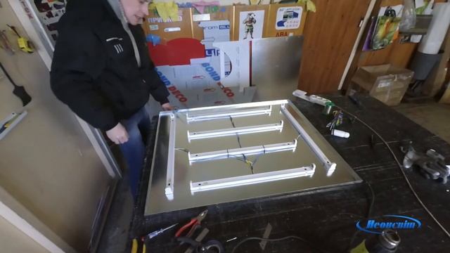 Лайтбокс с дизайном в стиле Арт. Изготовление и монтаж вывески. Применение Led ламп в коробах смотреть онлайн