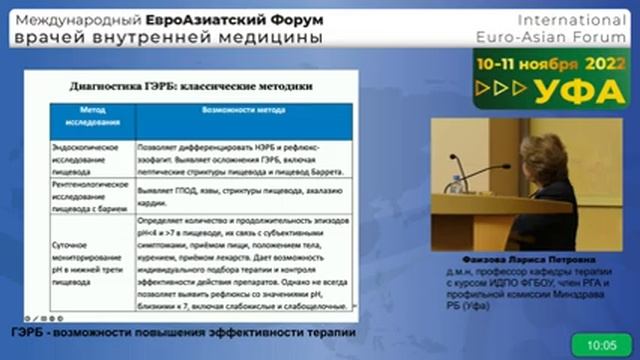 Зал заседаний Гастроэнтерология «Международный Евроазиатский Форум врачей внутренней медицины» Уфа смотреть онлайн