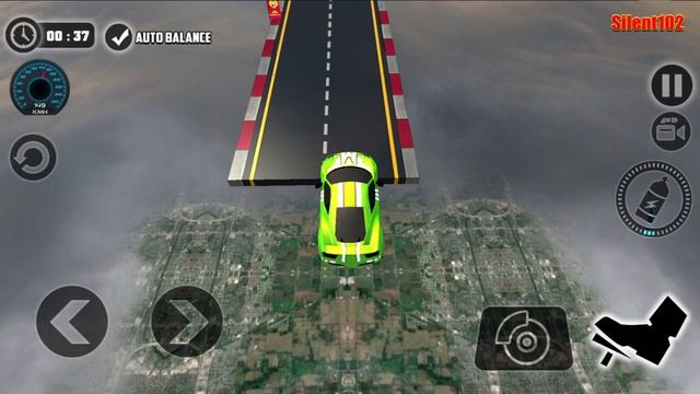 Impossible Stunt Car Tracks 3D - Green Sport Car Racing Driving Simulator #6 - Android Gameplay смотреть онлайн