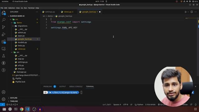 Google BARD AI with Django Integration: Step-by-Step AI Chatbot Integration || Code with SJ смотреть онлайн