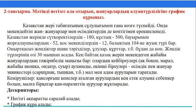 2 сабақ, Қазақстандағы жануарлар дүниесі, 8-сынып смотреть онлайн
