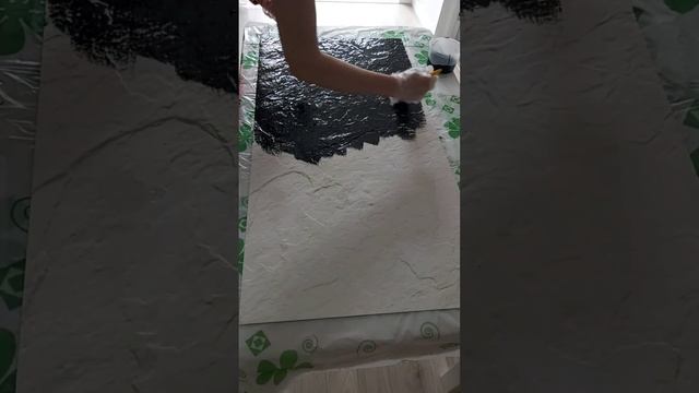 Мастер-класс. Окрашивание акрилового каменного шпона ZIKAM в домашних условиях. Фактура - Сланец. смотреть онлайн