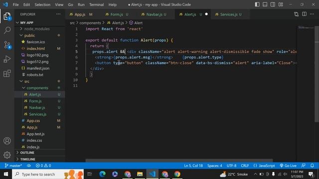 Adding + Auto Dismissing Alert Messages Use UseState | Complete React Course #13 in 2023 смотреть онлайн