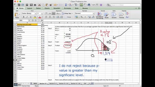 Hypothesis Test with Excel смотреть онлайн