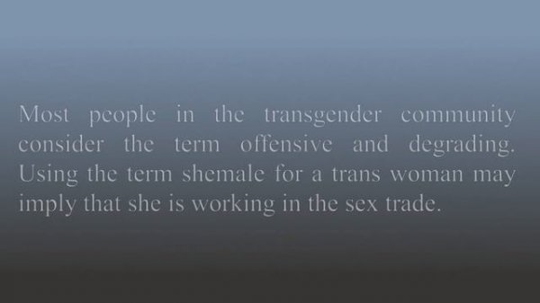 Shemale - Meaning and How To Pronounce