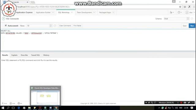 Tutorial Oracle Data Modeler dan APEX – HANDIKA dan Agus Ali Ahmadi (SI 15 Jx 1 Yuri Rahmanto) смотреть онлайн