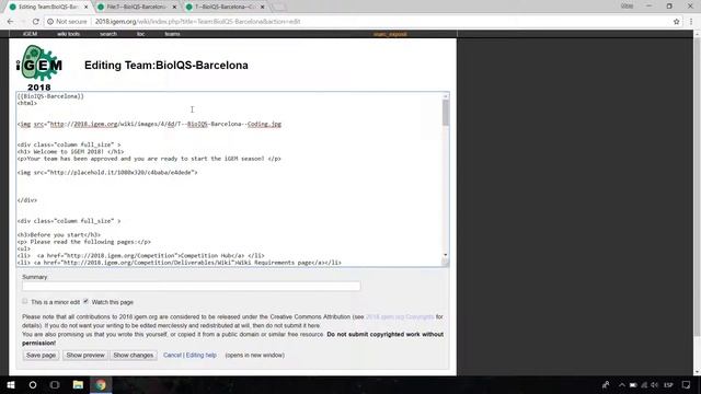 1.2. iGEM Wiki interface - Wiki Editing Tutorial смотреть онлайн