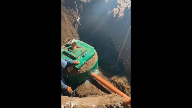 Монтаж станции БИОПУРИТ-8 на нестандартную глубину.