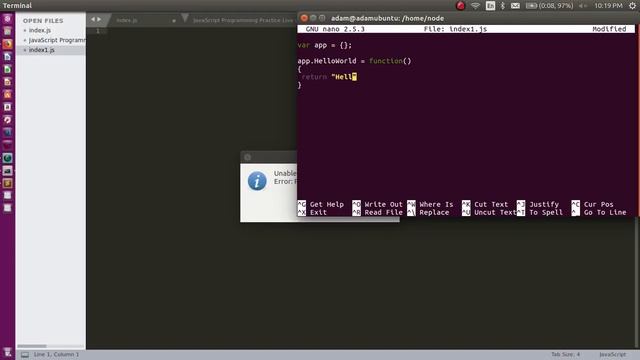 First NodeJS Hello World Program смотреть онлайн