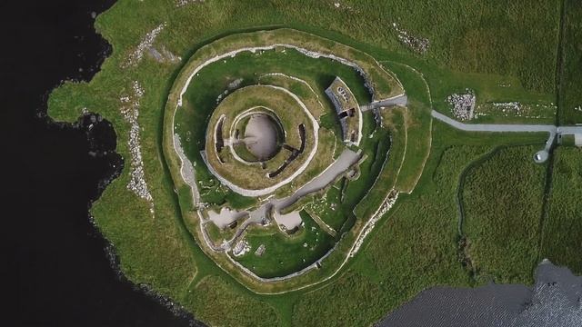 Clickimin Broch - Lerwick - Shetland Islands - Scotland -Drone Video смотреть онлайн