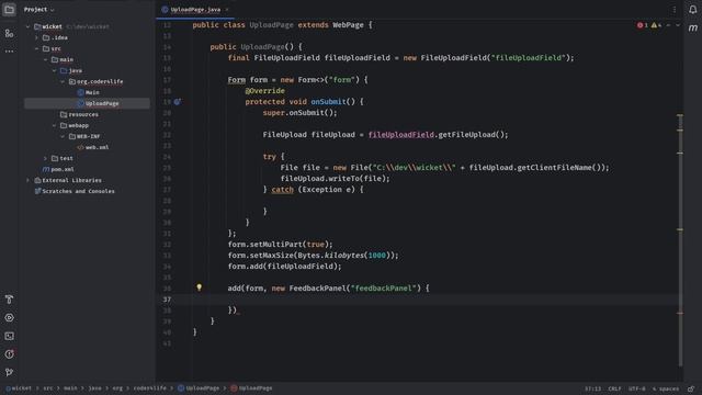 Upload a File in Apache Wicket Application | Java Tutorial смотреть онлайн