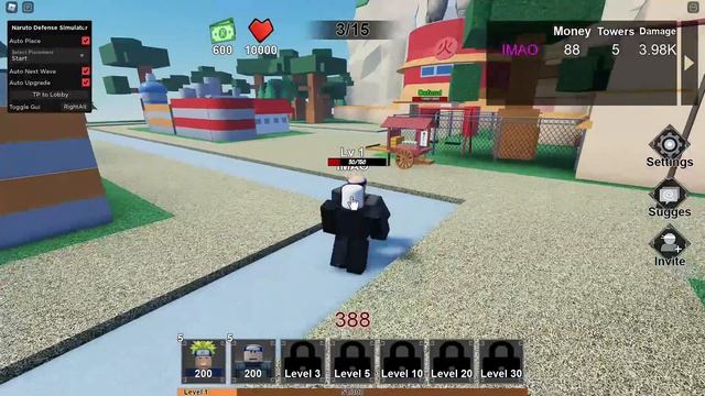 Naruto Defense Simulator [AutoFarm / XP Farm] смотреть онлайн