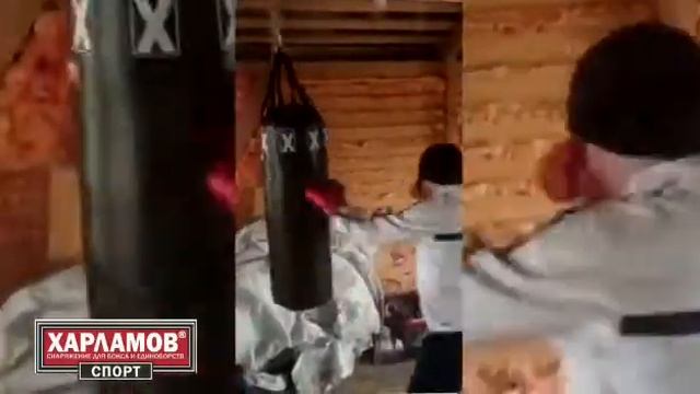 Работа на мешке 60 кг - КМС по боксу Максим Швецов смотреть онлайн