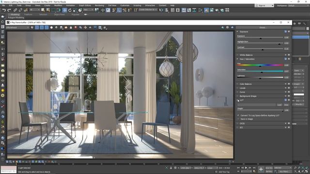 V-Ray Next for 3ds Max – How to light an interior day scene смотреть онлайн