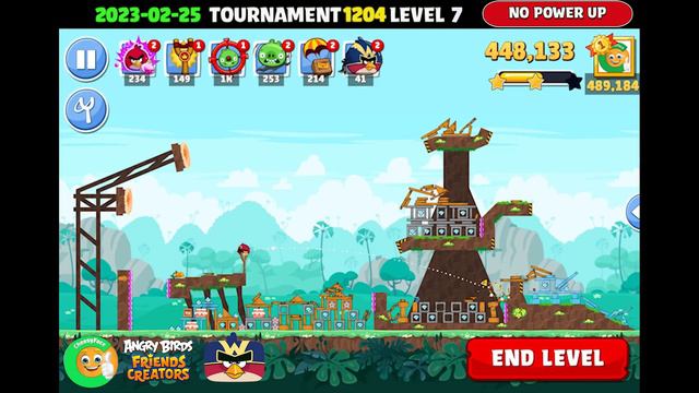 Angry Birds Friends Tournament 1204 Level 7 No Power UP смотреть онлайн