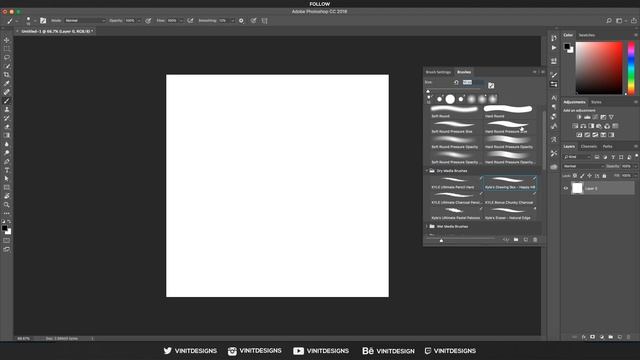 Paint In Symmetry | Photoshop CC 2018 Tutorial (NO PLUGIN) смотреть онлайн