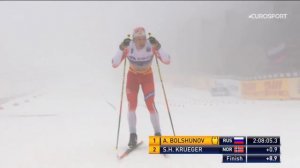 Победа Большунова в марафоне (50км, классика) Осло. Bolshunov vs Kruger. Oslo 50km. 08/03/2020