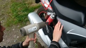 Как снять наклейки на мотоцикл stels flame и не только..