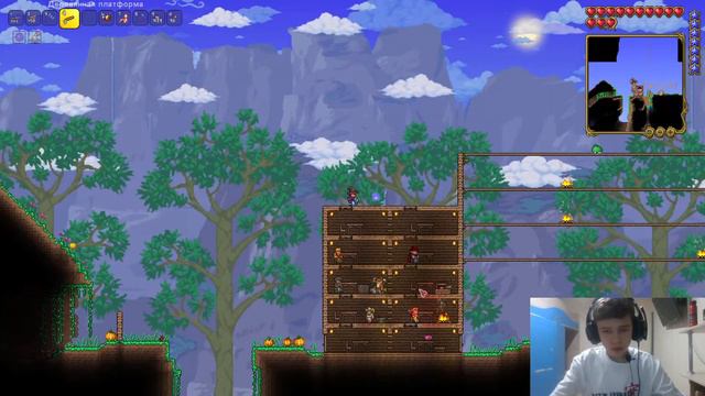 СТЕНА ИЗ ПЛОТИ!?!-Terraria#7 смотреть онлайн