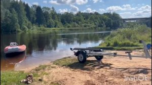 Крепление лодки пвх Азимут Эверест 385 на прицепе МЗСА Компакт