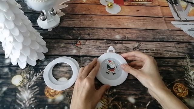 ЕЛОЧНЫЙ ШАРИК СВОИМИ РУКАМИ /ИГРУШКА ИЗ ПОТОЛОЧНОЙ ПЛИТКИ смотреть онлайн