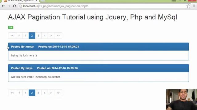 ajax pagination using jquery,php & mysql - part(1/3) смотреть онлайн