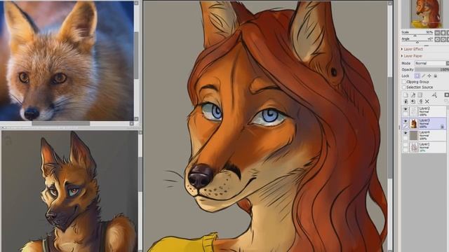 Speedpaint furry fox | Рисую портрет фурри лисы смотреть онлайн