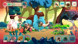 DINO BASH Атака Троглодитов ур 104 прохождение игры про динозавров Мамонт и Тирекс против Тети Моти