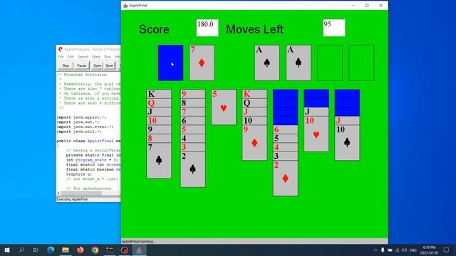 Klondike solitaire in java.awt demo смотреть онлайн