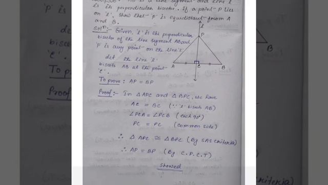 E:2)Q, AB is a line segment and line l is it perpendicular bisctor if and point 'p' line on 'l' смотреть онлайн