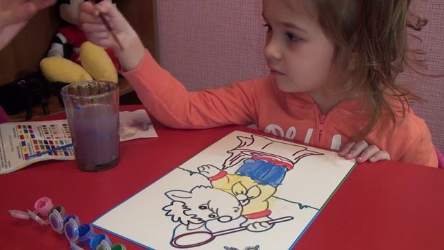 Разукрашиваем картинку. Рисуем акварельными красками | VLOG | paint watercolors смотреть онлайн