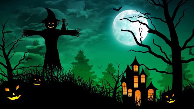 Halloween Ambience 🎃 Abandoned Haunted Town, Spooky Sounds, Relaxing Halloween Music смотреть онлайн