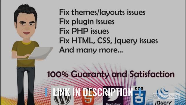 I will fix your html, css, jquery, wordpress issues смотреть онлайн