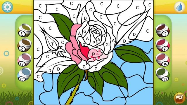 Раскрась по номерам - Цветы - Android смотреть онлайн