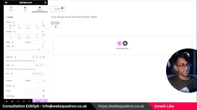Open Side Menu Cart with Text - Elementor Pro Wordpress Tutorial - WooCommerce - Free CSS - MenuCar смотреть онлайн