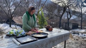 Приготовление Азербайджанских Хинкали Аришта В Далекой Деревне.