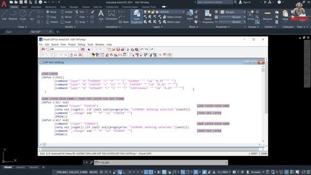 Lisp tạo layer - thay đổi layer trong autocad смотреть онлайн