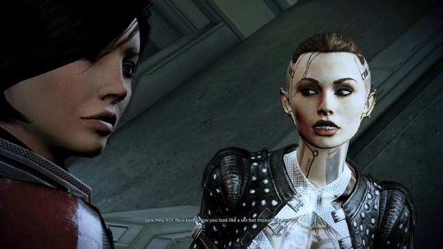 Mass Effect 3: Jack comments on EDI's body смотреть онлайн