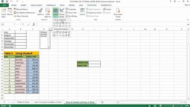 How to Create a List Box in Excel - With the Vlookup Formula смотреть онлайн