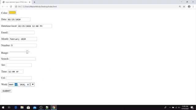 HTML for beginners 54: week input type | WEEK PICKER смотреть онлайн