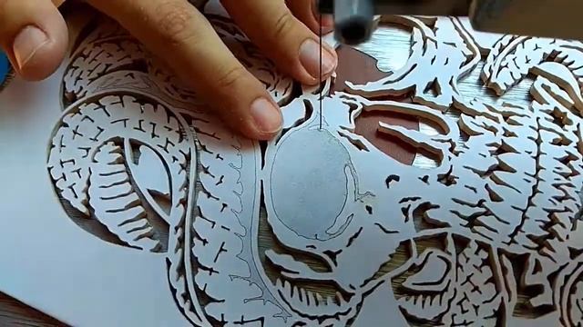 Skull with snake - Scroll saw project смотреть онлайн