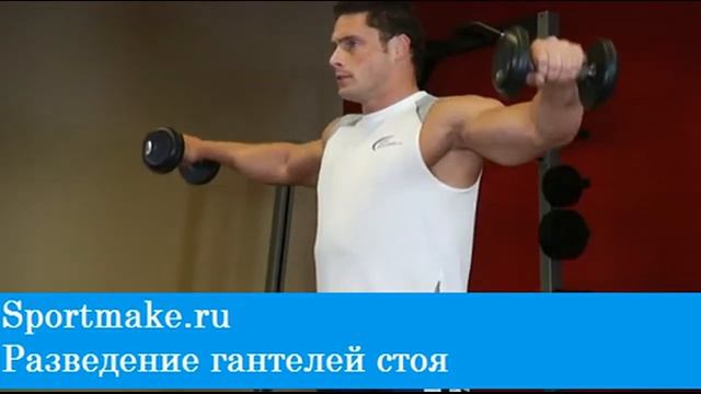 Разведение гантелей стоя смотреть онлайн