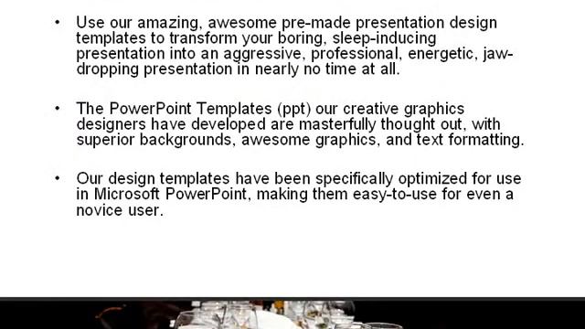 Banquet Table PowerPoint Template by PoweredTemplate.com смотреть онлайн