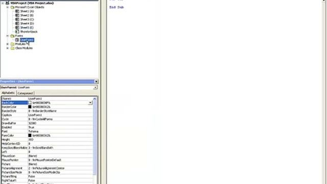 Visual Basic Editor (VBE) - Properties - Excel VBA Tutorials смотреть онлайн