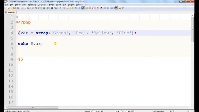 PHP tutorial in Tamil #10 Array Data Type in PHP смотреть онлайн