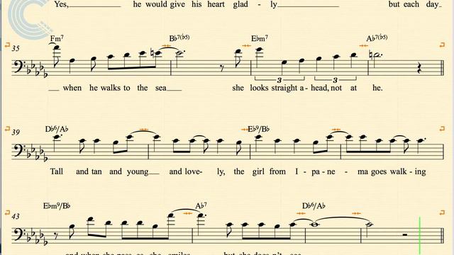 Euphonium - Girl from Ipanema - Stan Getz - Sheet Music, Chords, & Vocals смотреть онлайн