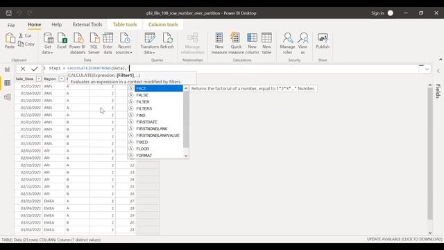 Power BI Row_Number Over Partition by [Column] Order by [Column] | Row number in Power BI смотреть онлайн