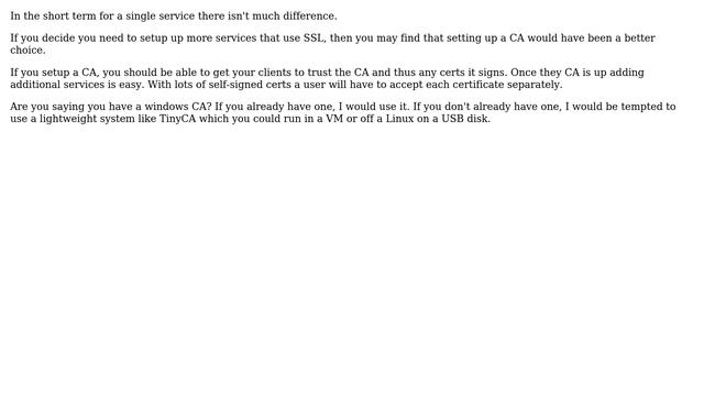Is there a difference between a self-signed certificate and one signed by your own CA? смотреть онлайн