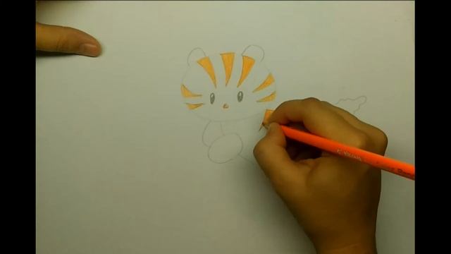 Как нарисовать милого полосатого котенка // для детей // art for kids смотреть онлайн