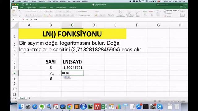 EXCEL DERSLERİ #57 - LN() FONKSİYONU смотреть онлайн